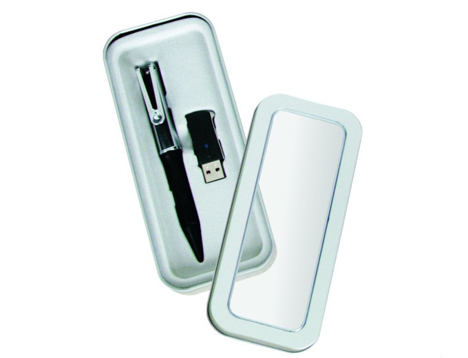 Ручка с USB флеш с  накопителем на 4 GB в подарочной упаковке