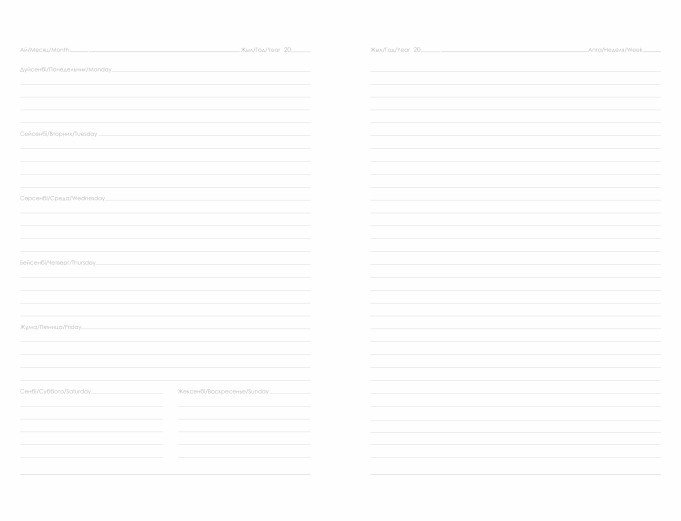 Еженедельник формата B5   №3